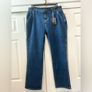 Flamingals Dark Blue Straight Leg Jeans 3XL